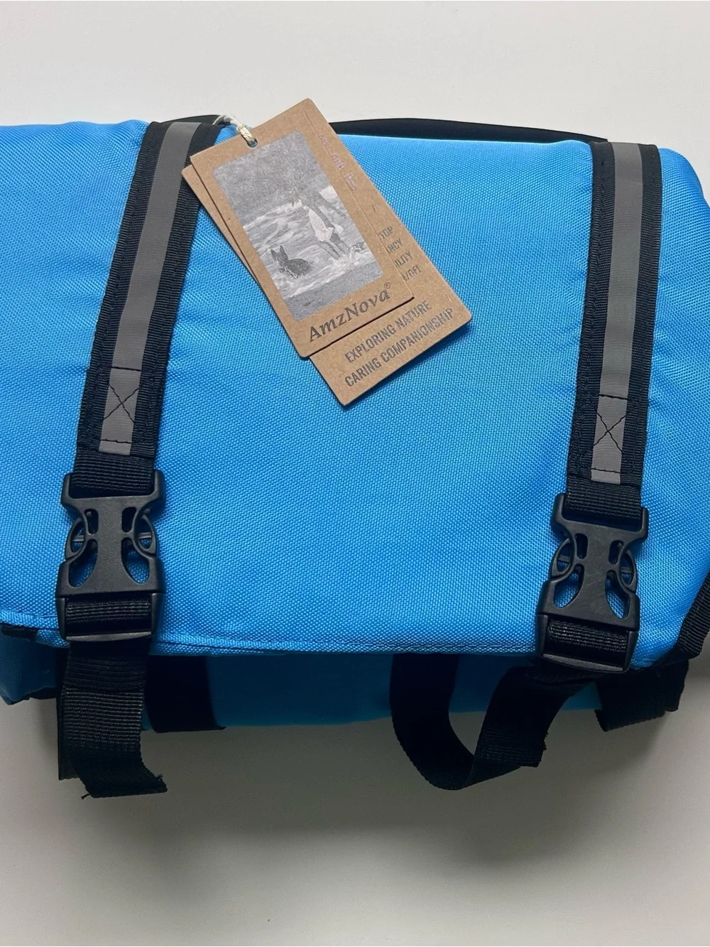 Blue dog swimming vest